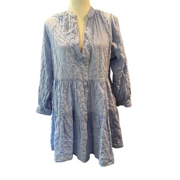 Félicité 100% Cotton Tiered Tunic Dress Made in USA Size 1 (XS) - Picture 1 of 6